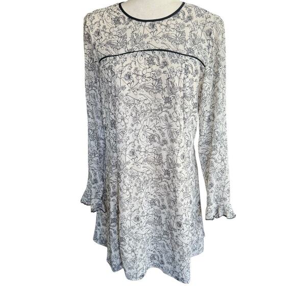 Kimchi Blue mini Dress M Black White Sheer Dragonfly Whimsigoth Romanticgoth - Picture 1 of 13
